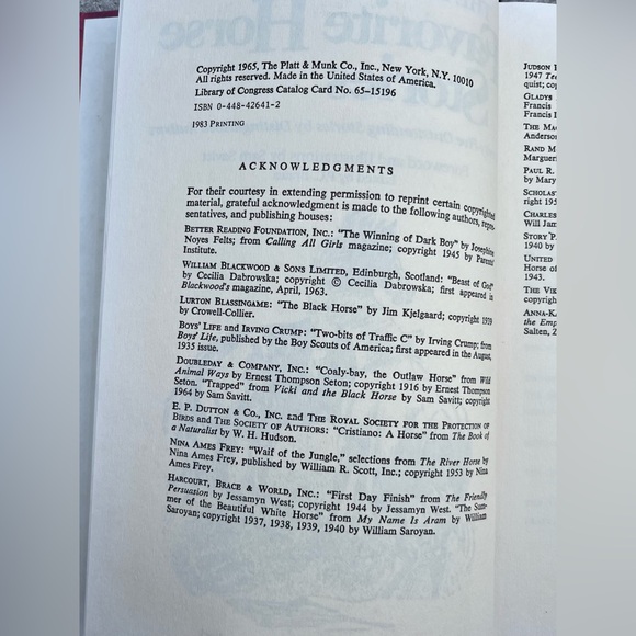 The Big Book Of Favorite Horse Stories ISBN:0-448-42641-2 - Picture 6 of 16